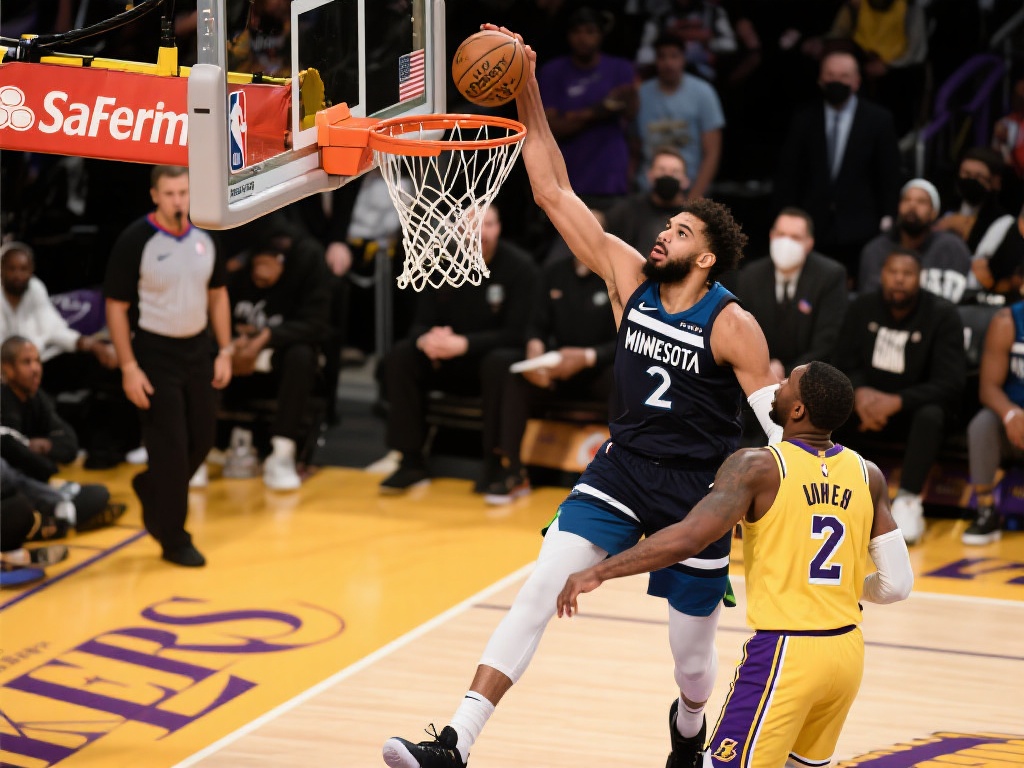 戈贝尔内线称霸 森林狼力克湖人