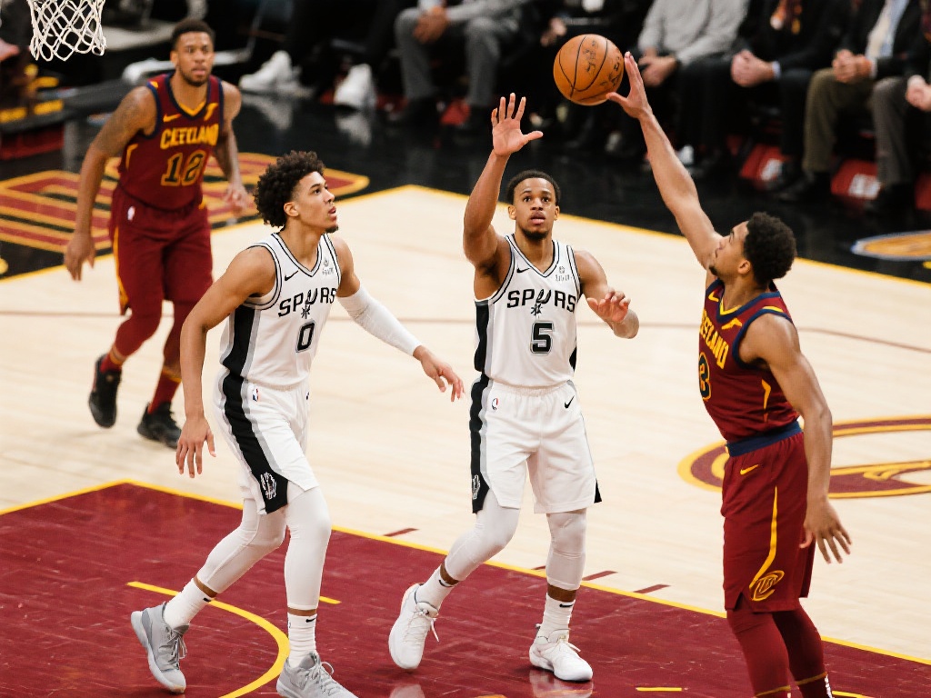 米切尔三双表现耀眼 骑士主场力克马刺