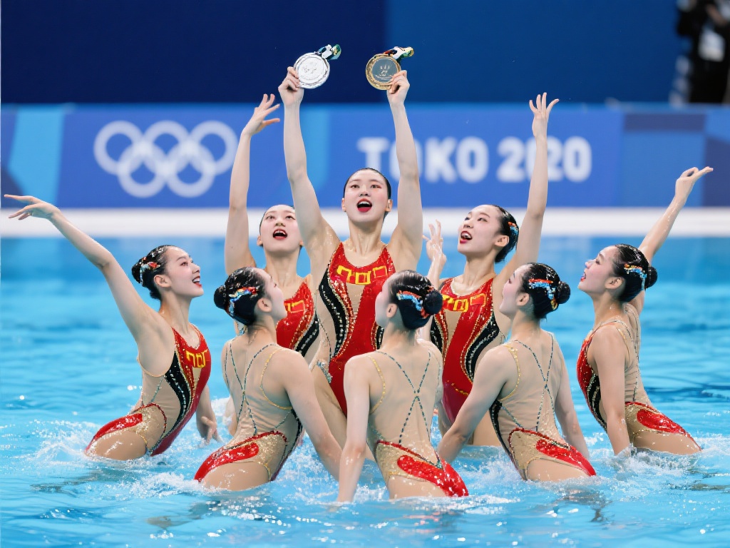 中国花样游泳队闪耀国际赛场勇夺两银再创佳绩