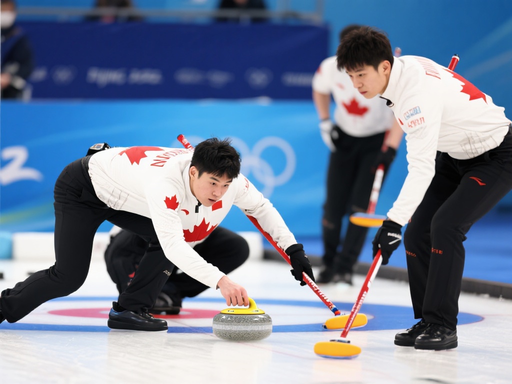 中国男子冰壶队惜败加拿大队